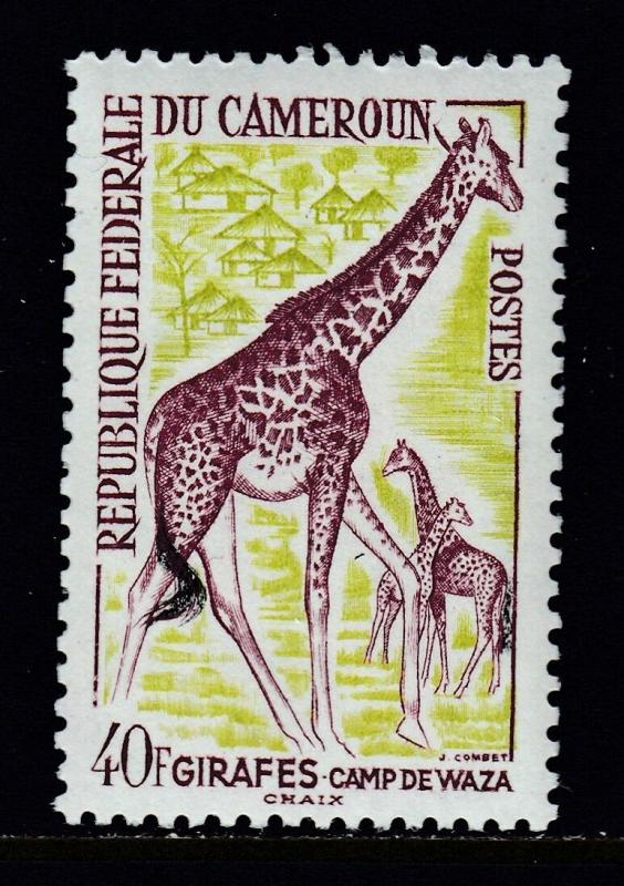 CAMEROON — SCOTT 372 — 1962 FAUNA ISSUE 40fr GIRAFFE — MNH — SCV $7.50