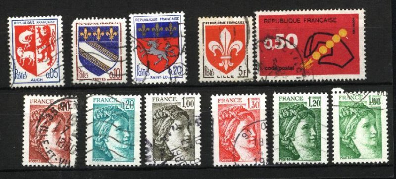 France 902,1041,1142,1143,1346,1563,1565,1571,1602,1664,1665  used   PD