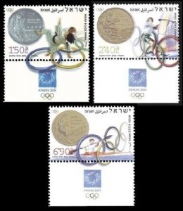 Israel 2004 - Athens Olympic Games 2004 set of 3 Stamps Scott # 1568-70 - MNH