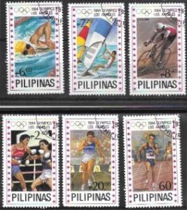 Philippines 1984 Set of 6 Olympics Los Angeles