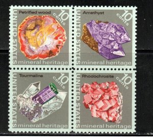 1538-1541 * MINERALS *   U.S. Postage Stamps Block Of 4 MNH (A)