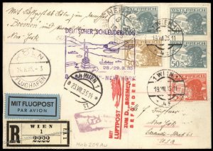 Austria 1935 Catapult Schleuderflug Cover 67 Flown Haberer 209Au Airmail C 96743