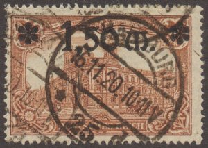 Germany Deutsches Reich Weimar Republic 1m surcharged stamp SG138 1920