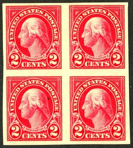 U.S. #577 MINT BLOCK OF 4 OG HR