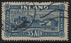 ICELAND, 147, USED, 1925, VIEW OF REYKJAVIK