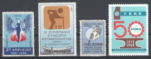 Greece 4 Vignettes Cinderellas MNH VF