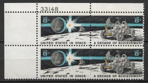 1971 USA 1434-5 Space Acheiment  MNH PB4