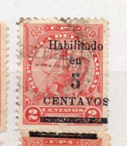 Paraguay 1907 Early Issue Fine Used 5c. Surcharged 281506