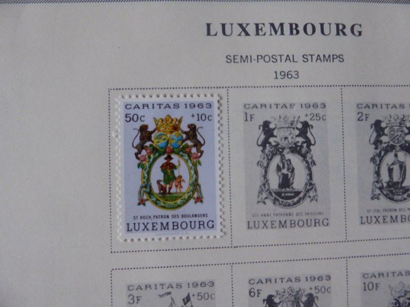 Luxemburg 1874-1966 Stamp Collection on Scott International Stamp Album pages