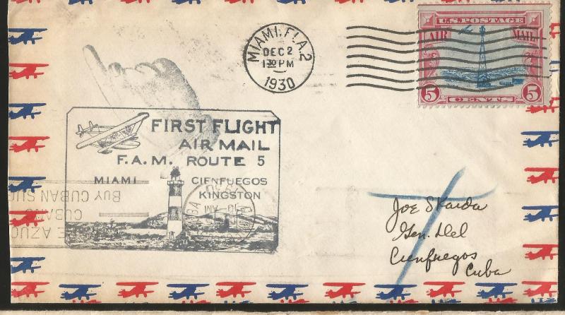 M) 1930 USA, HEADLIGHT SEAL, AIRCRAFT CONTOUR, BLUE AND RED, AIR MAIL, CIRCULATE