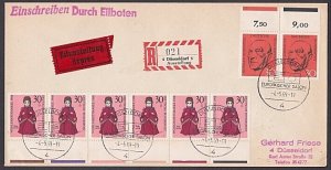 GERMANY 1969 registered cover - nice franking - ...........................a3400