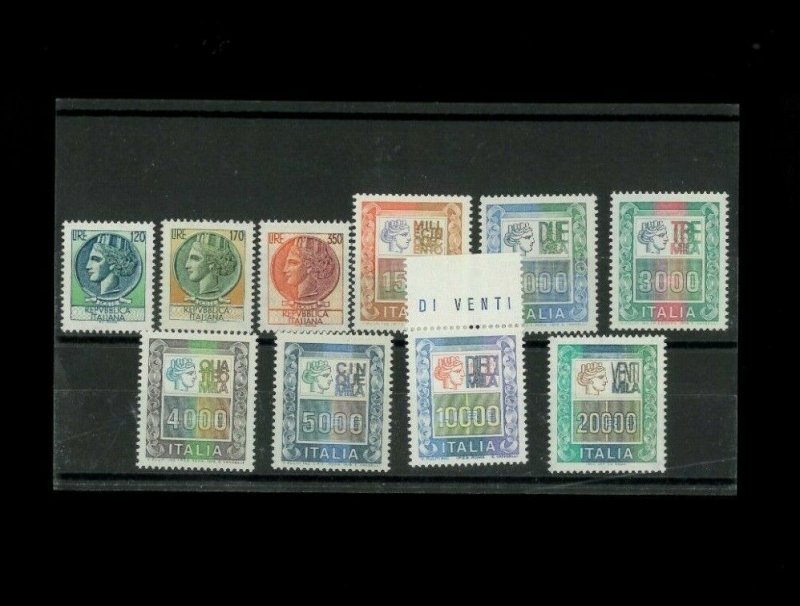 Italy SC# 1288-97 MNH. Cat.56.15. Better Item 