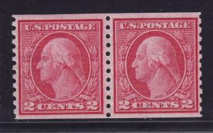 454 Pair VF-XF mint original gum lightly hinged nice color cv $ 175 ! see pic !