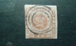Denmark #4a used trimmed e201.6189
