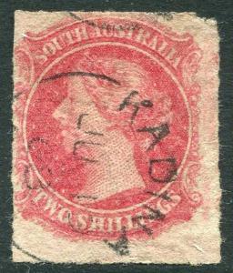 SOUTH AUSTRALIA-1867 2/- Rose-Carmine Sg 43 GOOD USED V20652