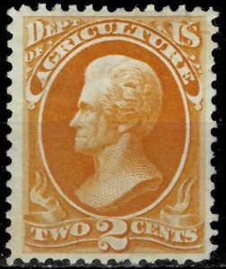 USA Official 1873 / 2c Jackson ☀ Agriculture - Scott O2 / $ 240 ☀ MH*