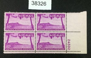 MOMEN: US STAMPS   #C46 MINT OG NH PLATE BLOCK LOT #38326