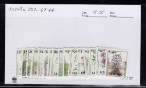 Lesotho 1152-67 Wild Flowers mnh