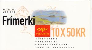 Iceland 1999 Booklet of 10 Scott #883a 50k Skutustadagigar EUROPA