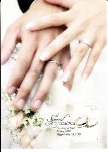 Australia 2010 Maxicard Scott #3321 $1.20 Wedding rings - Special Occasions