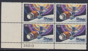 1529 Skylab Plate Block MNH