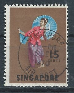 Singapore 1968 - 15c Tari Payong - SG106 used