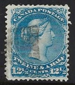 Canada 24 Light Cancel Pretty Stamp CV $125