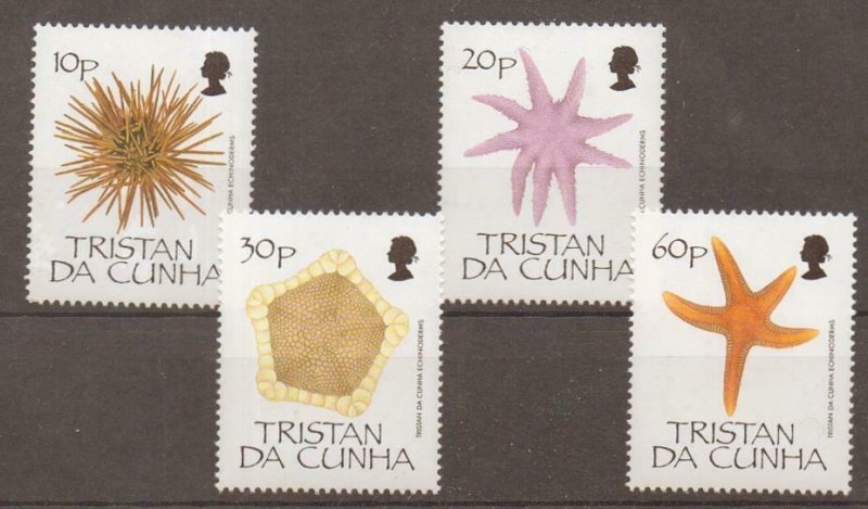 TRISTAN DA CUNHA SG494/7 1990 ECHINODERMS MNH 