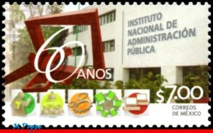 2930 MEXICO 2015 NAT INSTITUTE OF PUBLIC ADMINISTRATION, 60th ANNIV., MNH