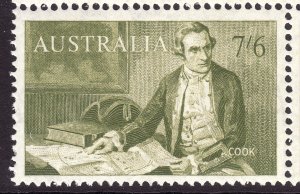 Sc# 376 Australia 1963-1965 Captain James Cook 7/6 issue MNH  CV $18.00