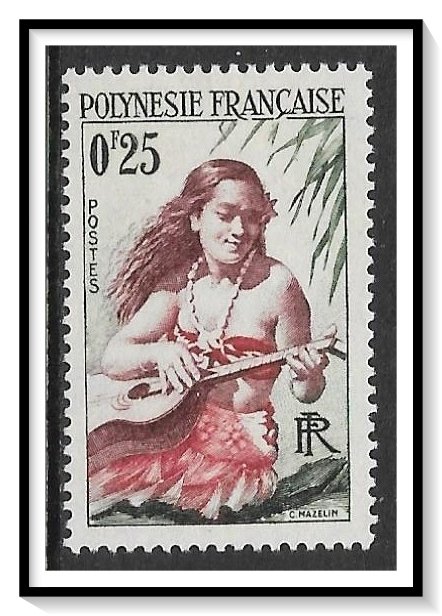 French Polynesia #183 Girl Playing Guitar MH