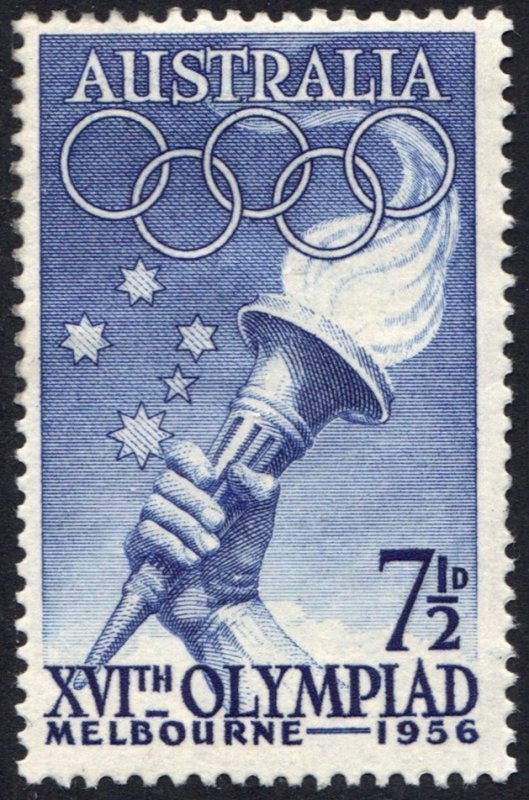 Australia: SC#289 7½d  Melbourne Summer Olympic Games (1956) MNH