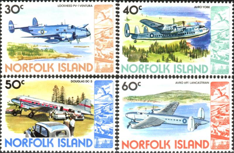 Norfolk Island 1980 SG244-247 Airplanes MNH