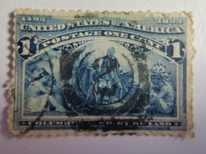 SCOTT #230 ONE CENT USED COLUMBIAN AFFORDABLE SOUND STAMP