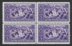 Doyle's_Stamps: MNH 1939 VF-XF Baseball Centenary Block/4 Scott #855**