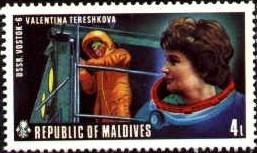 Vostok 6 & Valentina Tershkova, Maldive Islds SC#475 MNH