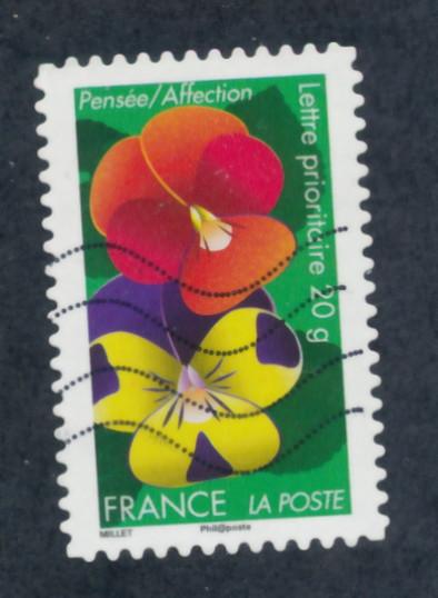 France 2012 Scott 4161 used -Say it with Flowers, Pensee, Pansy