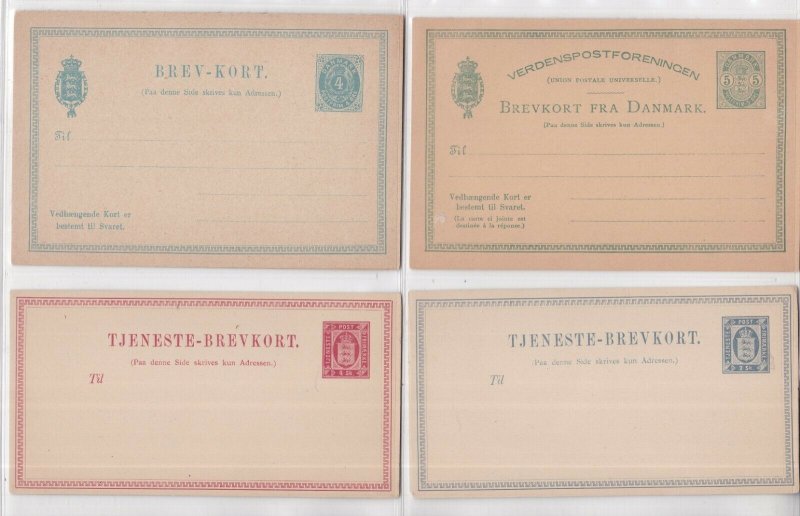 DENMARK^^^  x4  Unused Postal stationery Card Classic covers @xro89dn