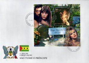Sao Tome & Principe 2006 GAINSBOURG BIRKIN BARDOT s/s Perforated in FDC