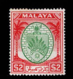 MALAYA Negri Sembilan Scott 57 MH* coat of arms stamp, Palm Trees