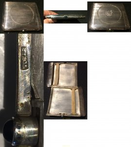 ELEGANTE PITILLERA DE PLATA