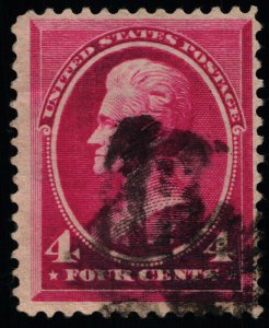 Scott #215 VF - Carmine - Jackson - Used - Thin - 1888