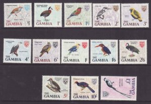 Gambia-Sc#215-27- id9-unused NH set-Birds-1966- 