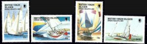 British Virgin Is 631-34 MNH 1989 Yachts (ap1109a)