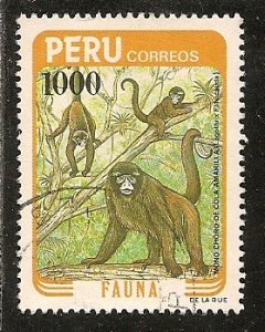 Peru   Scott   818   Monkeys     Used