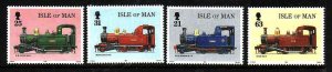 Isle of Man-Sc#781-4-unused NH set-Trains-1998-