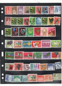 SWITZERLAND COLLECTION ON STOCK SHEET MINT/USED