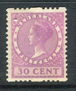 NETHERLANDS; 1925 early Wilhelmina Rouletted issue Mint hinged Shade of 30c.