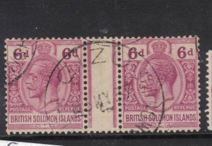 British Solomon Islands SG 32 Pair VFU (6fjb)