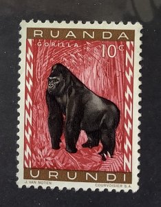 Ruanda-Urundi  1959 Scott 137 MH - 10c,  Animals,   mountain gorilla